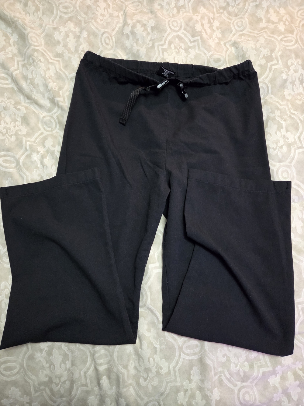 Women's Black Boot Cut Drawstring Pants